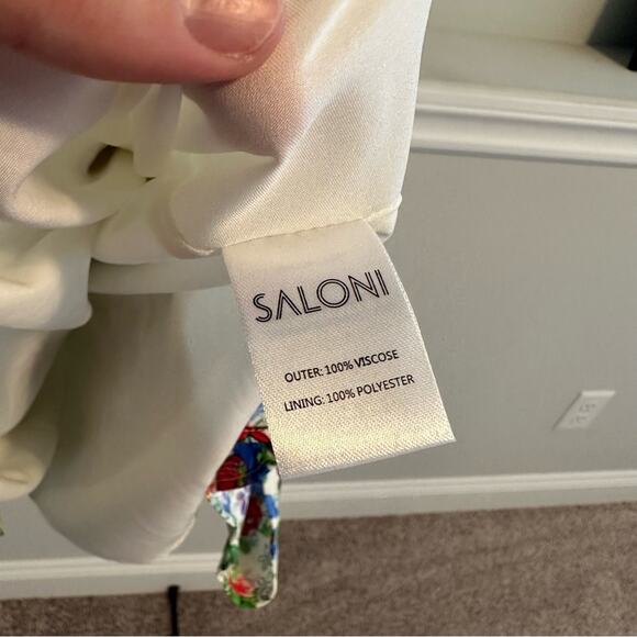 Saloni Floral Lemon Mini Dress 8 - Picture 7 of 16